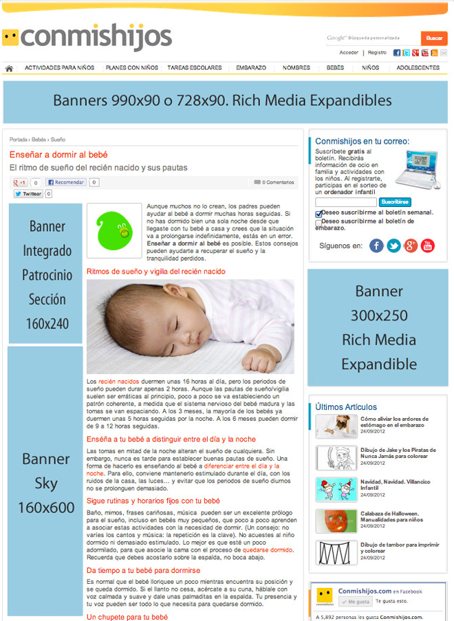 Banners anuncios publicidad conmishijos.com
