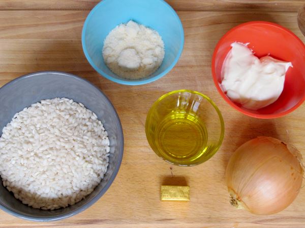 Receta infantil de risotto casero paso 1