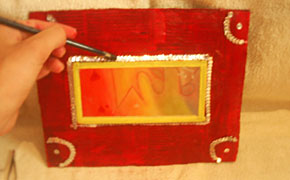 Papier mache mirror paso 5