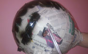 Papier mache head paso 4