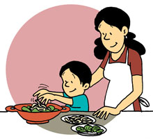 Ensalada de canónigos y gulas paso 2