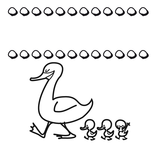 Patos: dibujos de nombres para imprimir