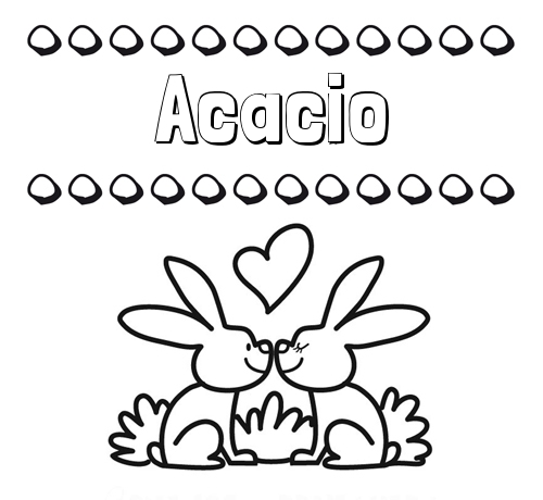 Colorear las letras de los nombres con conejitos