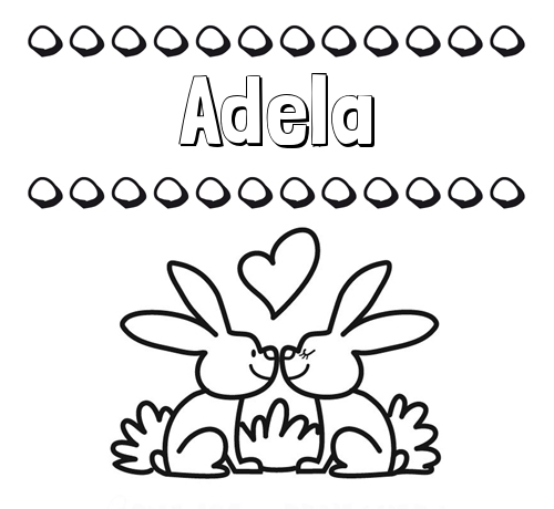 Colorear las letras de los nombres con conejitos