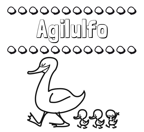 Patos: dibujos de nombres para imprimir