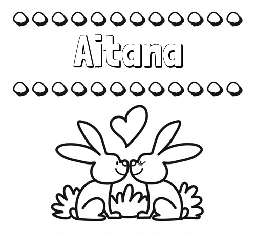 Colorear las letras de los nombres con conejitos