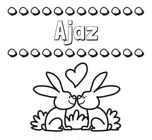 Colorear las letras de los nombres con conejitos