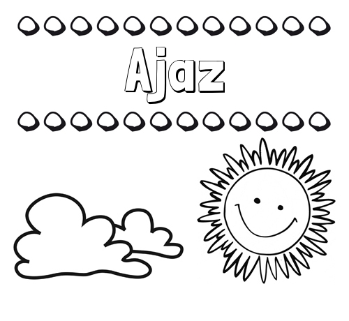 Dibujo de nombres en el cielo para pintar