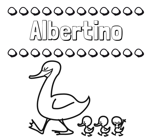 Patos: dibujos de nombres para imprimir