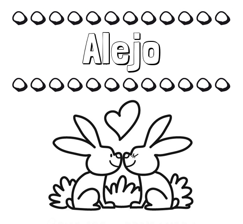 Colorear las letras de los nombres con conejitos