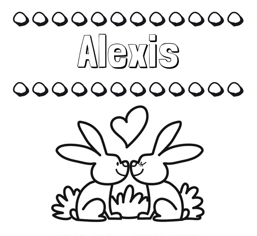 Colorear las letras de los nombres con conejitos