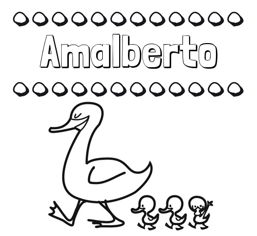 Patos: dibujos de nombres para imprimir