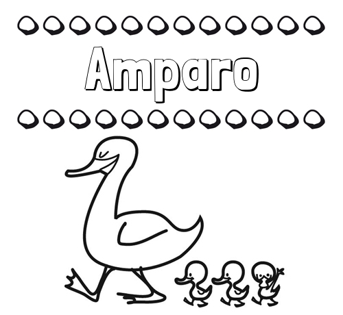 Patos: dibujos de nombres para imprimir