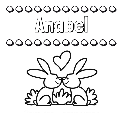 Colorear las letras de los nombres con conejitos