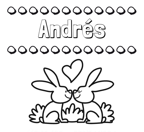 Colorear las letras de los nombres con conejitos