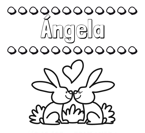 Colorear las letras de los nombres con conejitos