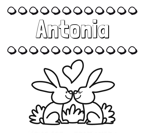 Colorear las letras de los nombres con conejitos