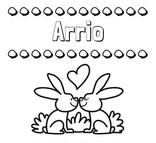 Colorear las letras de los nombres con conejitos