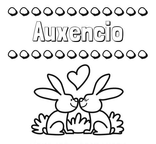 Colorear las letras de los nombres con conejitos