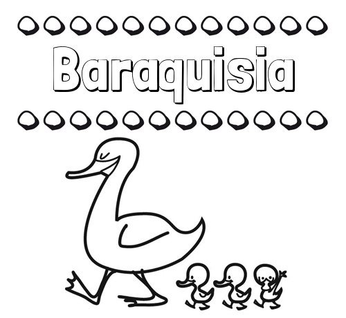 Patos: dibujos de nombres para imprimir