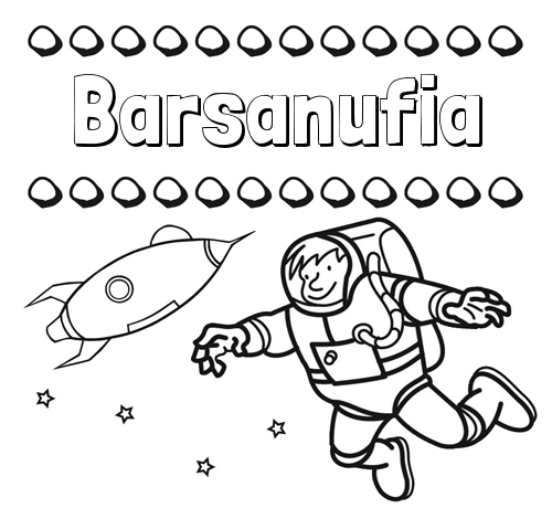 Dibujo de nombres en el espacio para imprimir