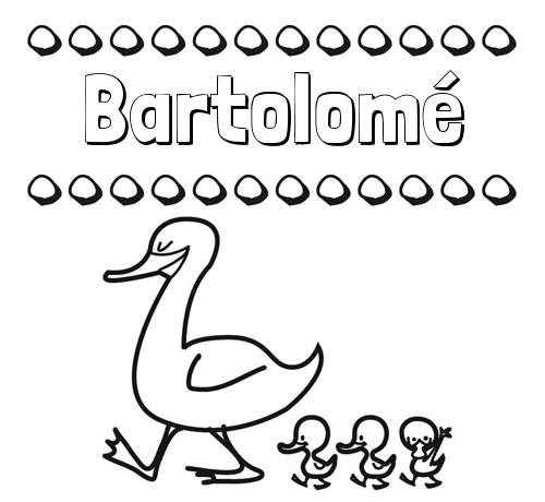Patos: dibujos de nombres para imprimir