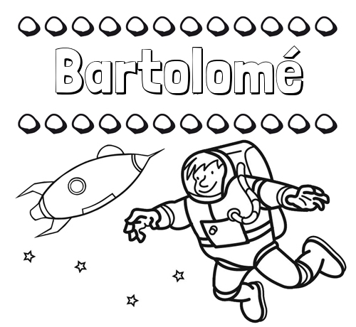 Dibujo de nombres en el espacio para imprimir