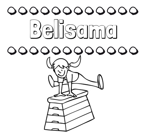 Dibujos infantiles para imprimir: su nombre y niña jugando