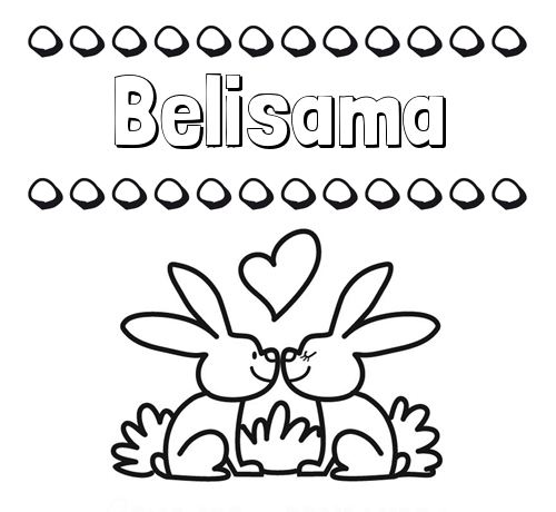 Colorear las letras de los nombres con conejitos