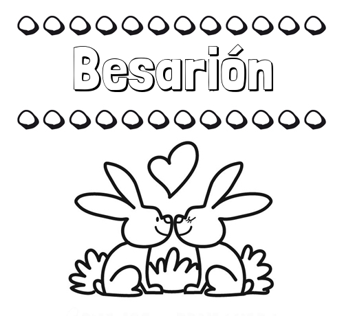 Colorear las letras de los nombres con conejitos