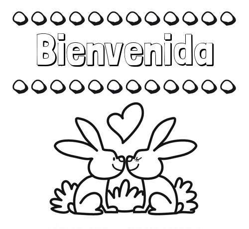 nombre bienvenida colorear las letras de los nombres con letras de bienvenida