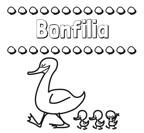 Patos: dibujos de nombres para imprimir