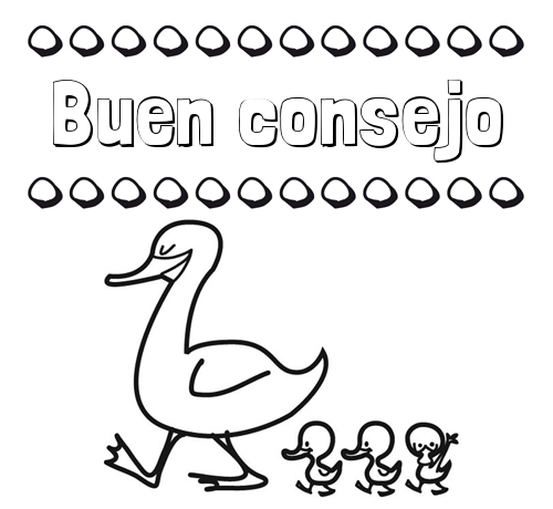 Patos: dibujos de nombres para imprimir