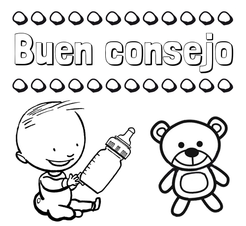 Divertidos dibujos de nombres: peluche y bebé