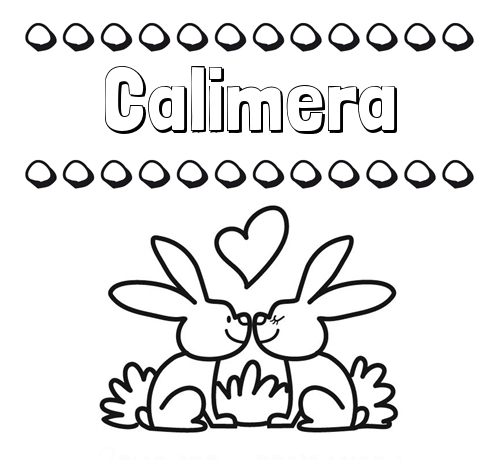 Colorear las letras de los nombres con conejitos