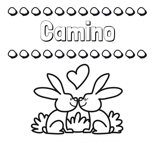 Colorear las letras de los nombres con conejitos