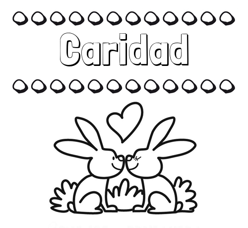 Colorear las letras de los nombres con conejitos