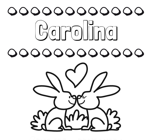Colorear las letras de los nombres con conejitos