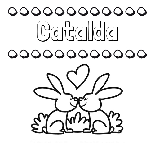 Colorear las letras de los nombres con conejitos