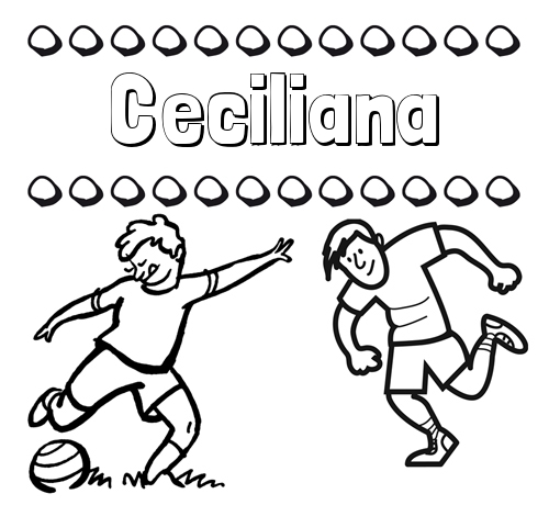 Dibujar las letras de nombres y fútbol