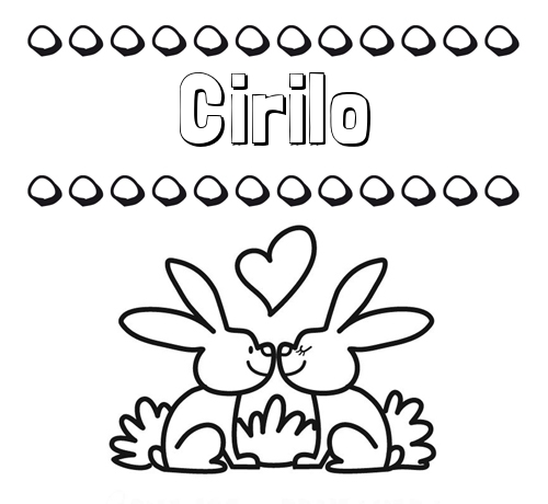 Colorear las letras de los nombres con conejitos