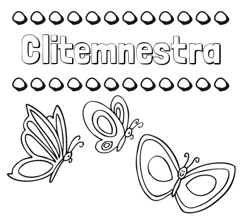 Imprimir un dibujo para colorear de nombres y mariposas