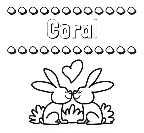 Colorear las letras de los nombres con conejitos