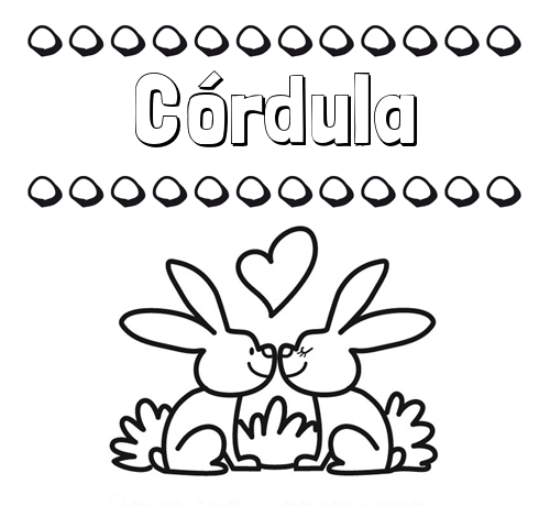 Colorear las letras de los nombres con conejitos