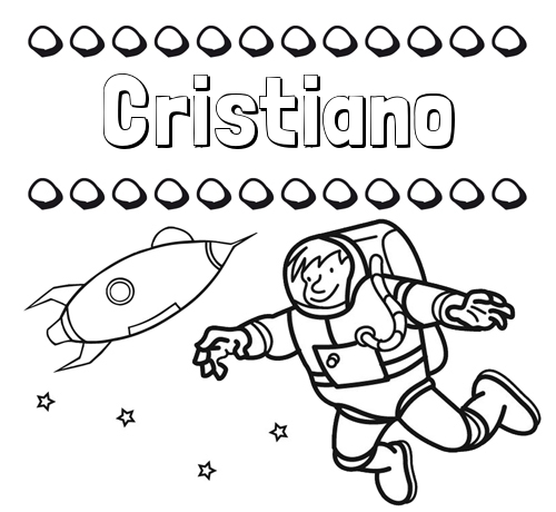 Dibujo de nombres en el espacio para imprimir