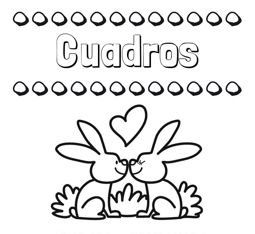 Colorear las letras de los nombres con conejitos