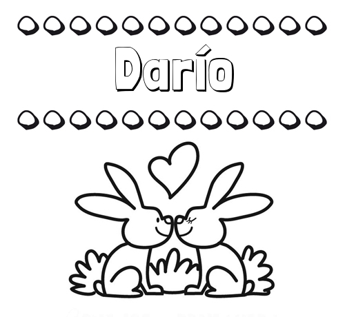 Colorear las letras de los nombres con conejitos