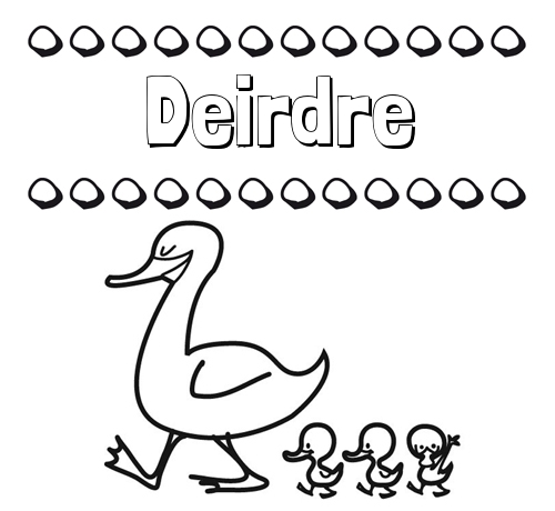 Patos: dibujos de nombres para imprimir