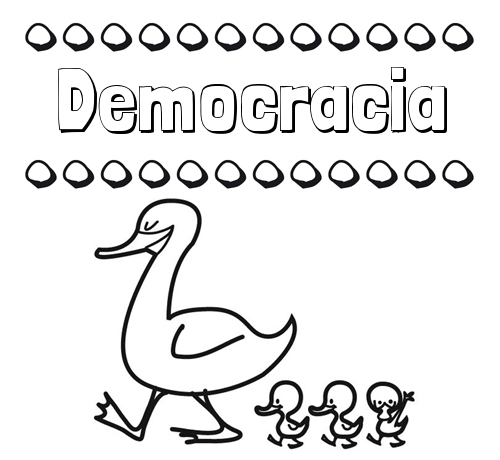 Patos: dibujos de nombres para imprimir