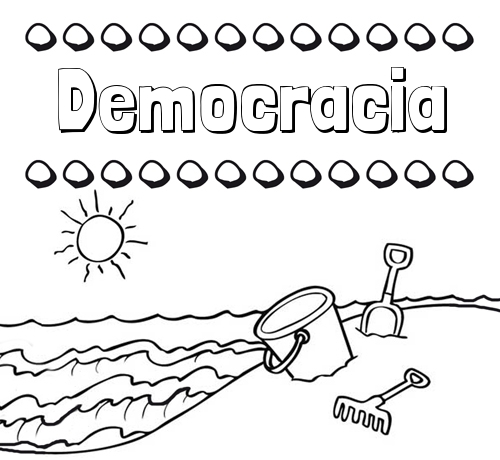 Nombres en la playa: dibujos para colorear